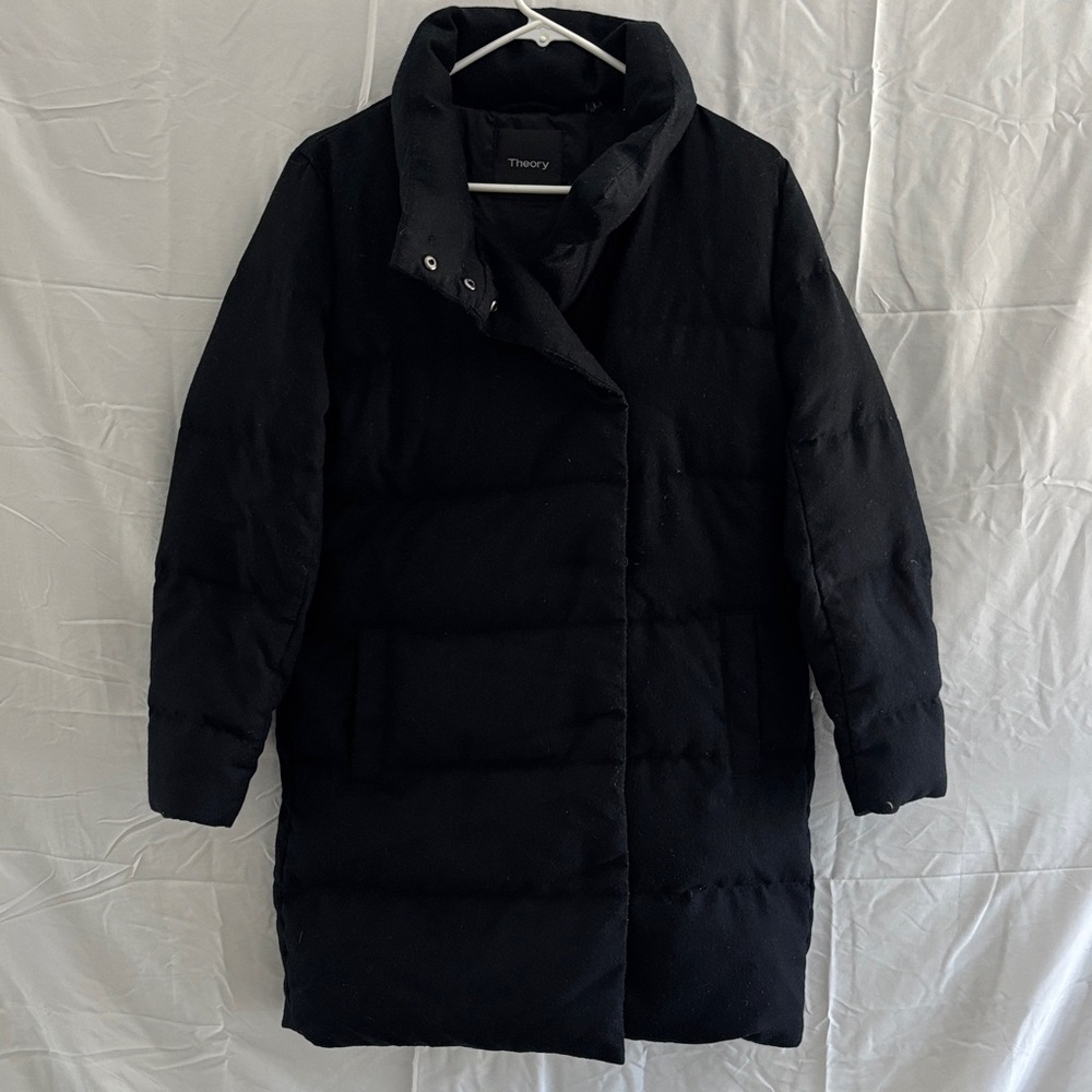 Theory Women's Midnight Black Puffer Jacket - Picture 2 of 7